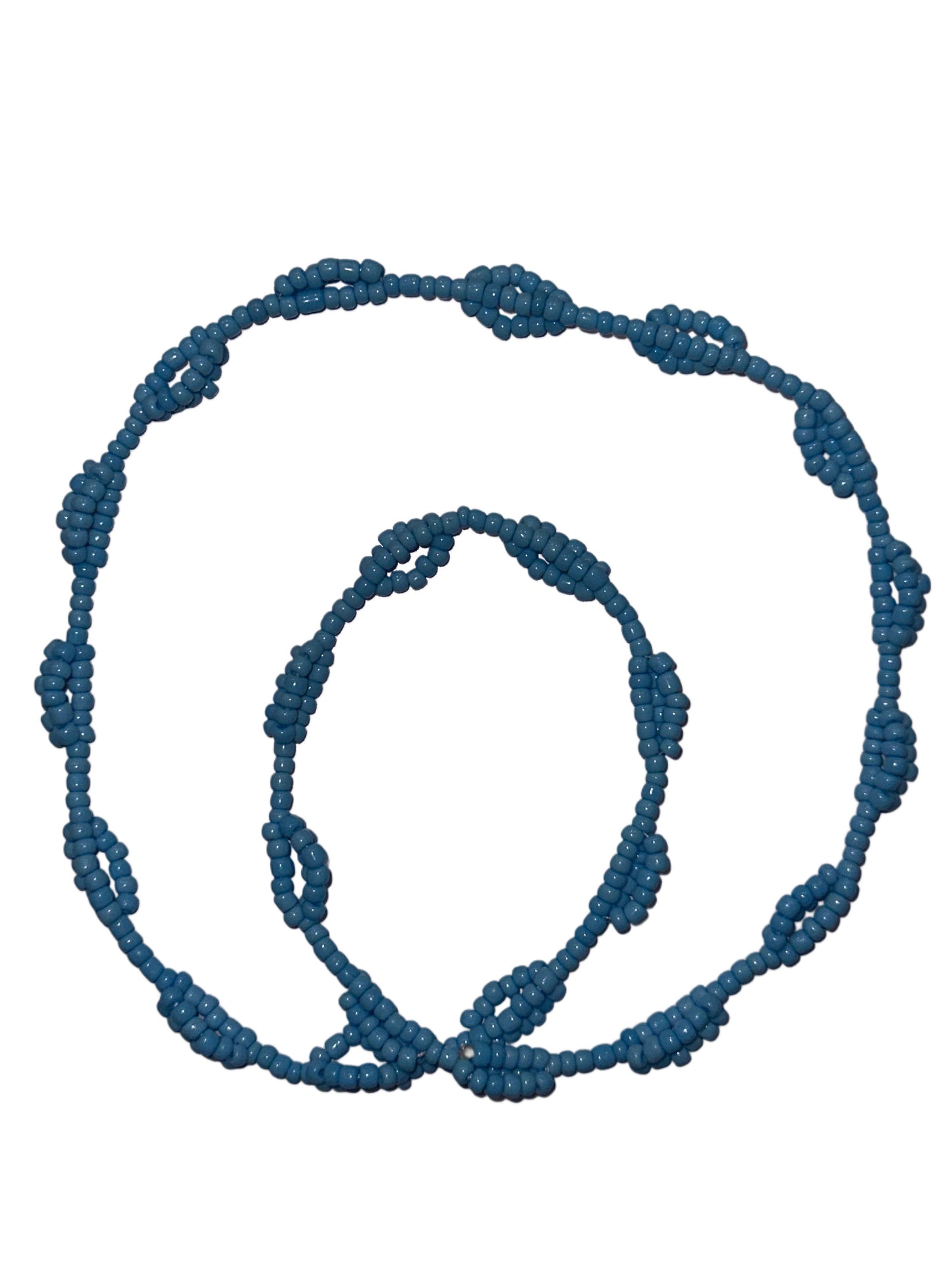 Blue triple & single stranded Necklace