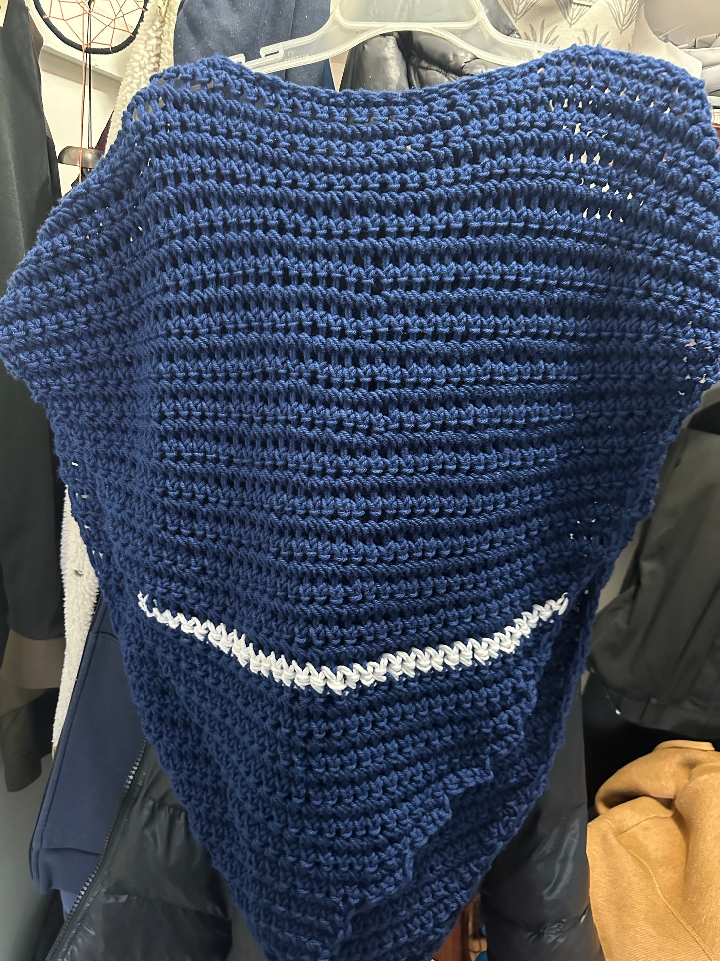 Blue Crochet Shawl