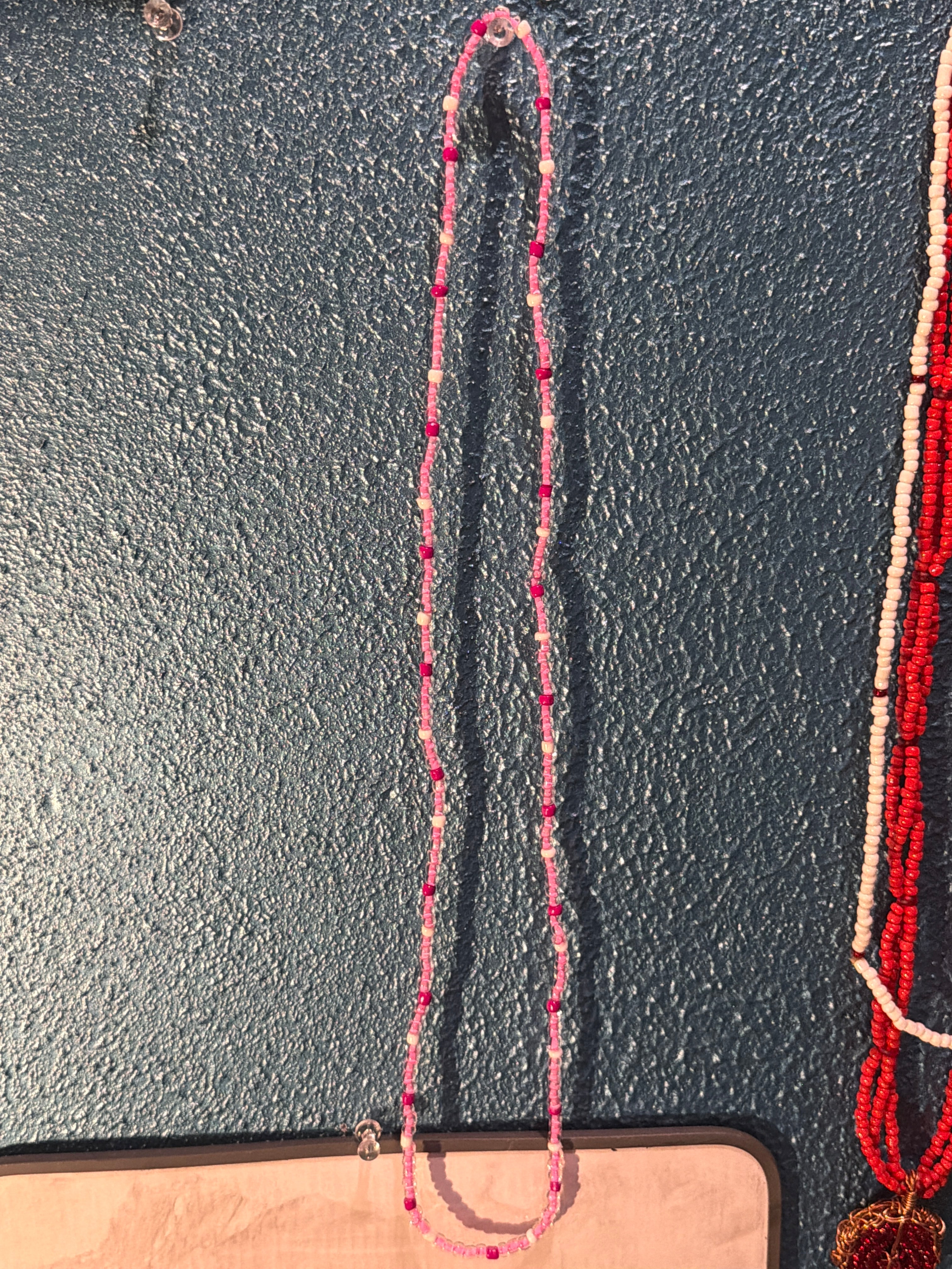 Pink Single Strand Necklace